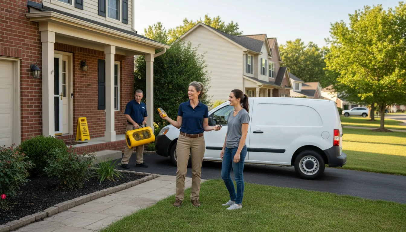 Residential water damage restoration in Ottawa, IL